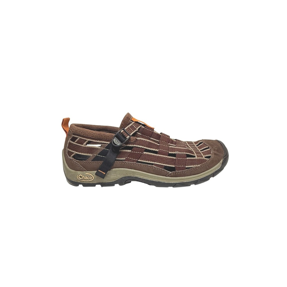 Chaco Paradox Hiking Shoes Women 8‎ Brown Good Woven Suede Buckle Trail Sneakers